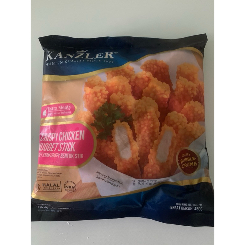 

crispy chicken nugget stick kanzler 450gr