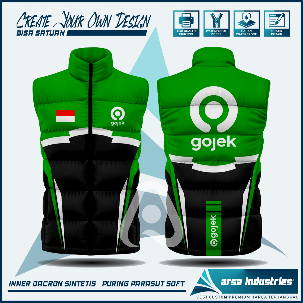 Rompi Gojek Grab Fullprint Custom