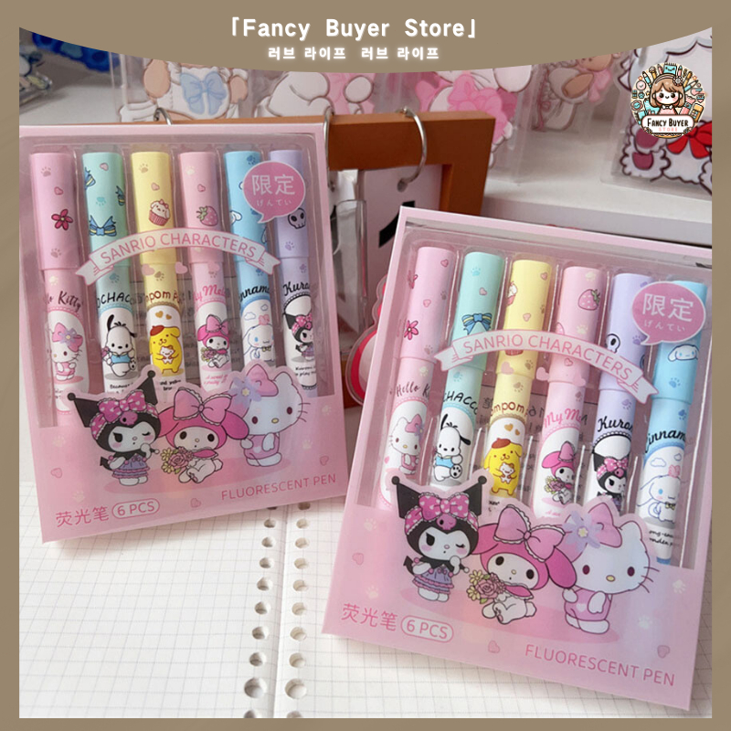 

6 PCS 1 set Stabilo sanrio highlighter/ acrylic marker