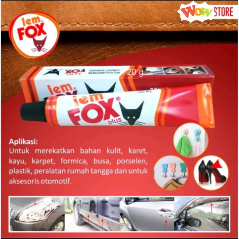 

Lem Fox Plus Tube 20 gram Lem Serbaguna Merekat Kuat Lem Kulit Lem Plastik Lem Busa Lem Super Kuat