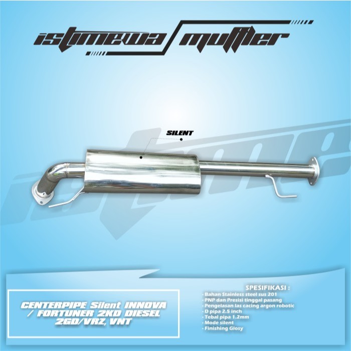 Muffler Silent Innova/Fortuner 2KD & 2GD - Innova 2KD