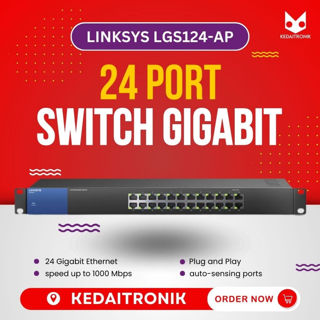 LINKSYS LGS124-AP 24 Port Busines Dekstop Gigabit Switch Hub LGS124