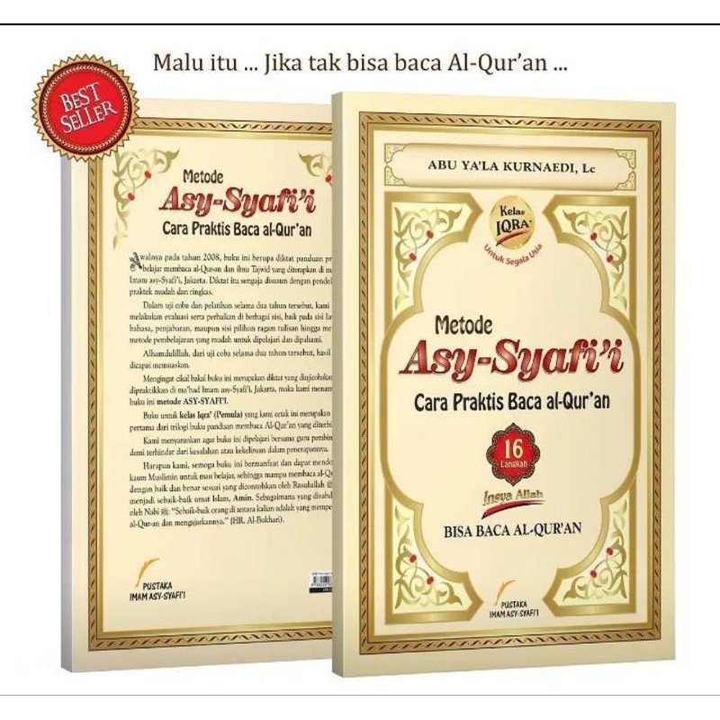 METODE IQRA ASY SYAFII SOFT COVER ORIGINAL -BUKU TAJWID
