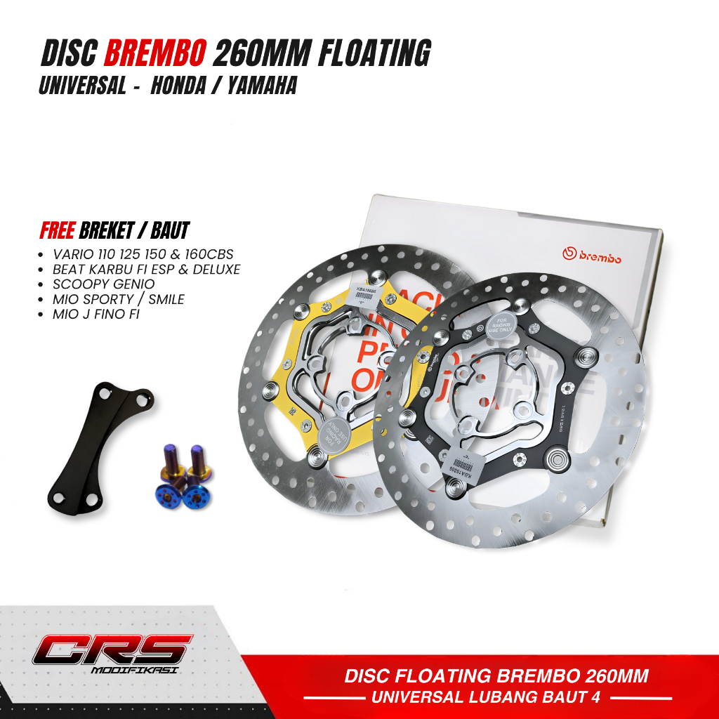 Piringan cakram brembo floating cnc disc 260mm brembo mio vario beat scoopy - disc brembo vietnam