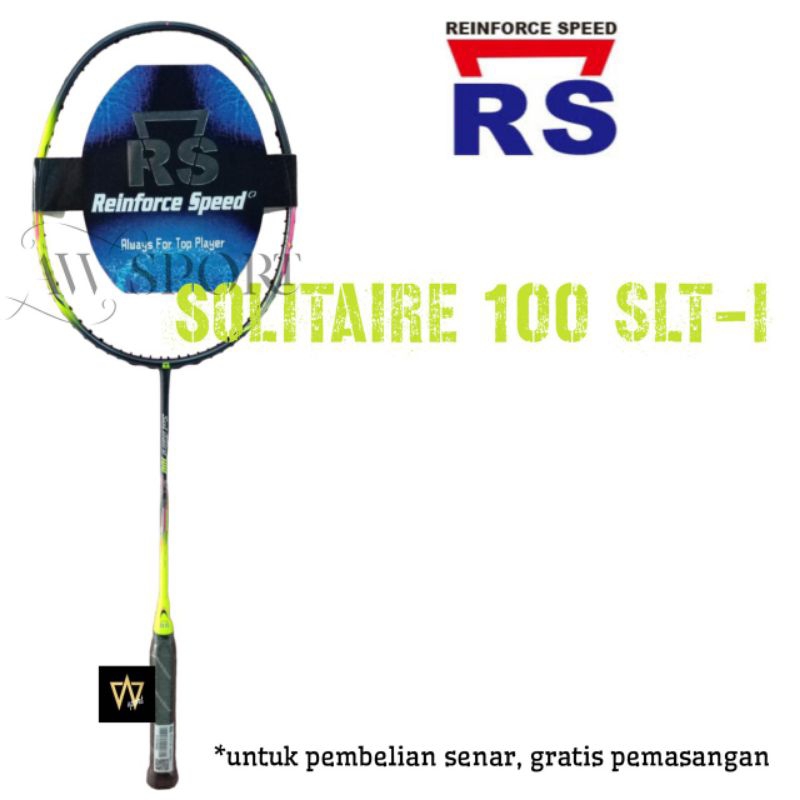 Raket Badminton RS SOLITAIRE 100 SLT-I 5U G6 / Raket Bulutangkis Original