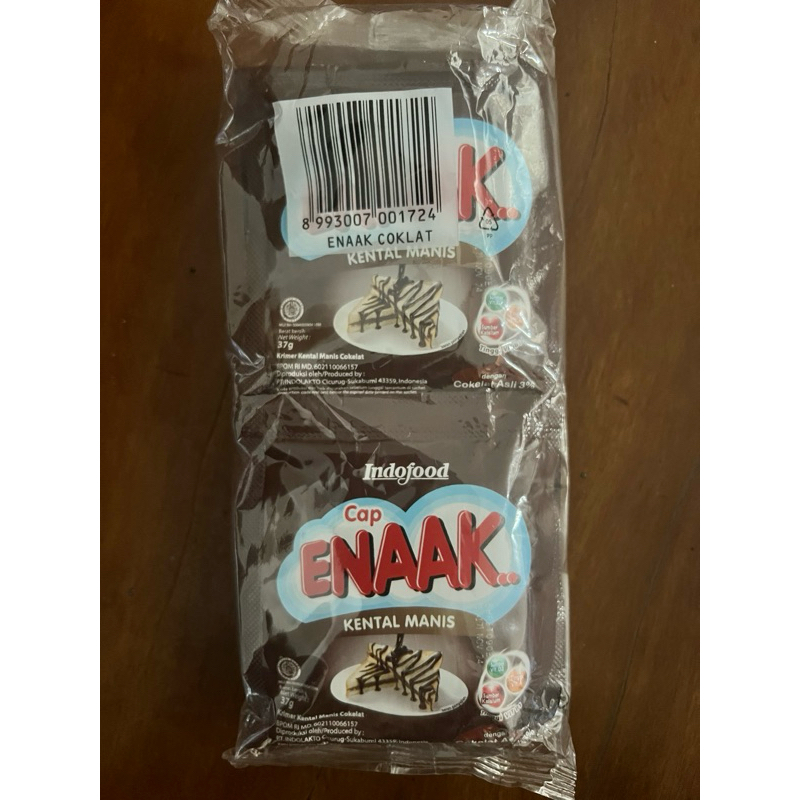 

Susu Kental Manis Coklat Cap Enaak 37 Gram Sachet