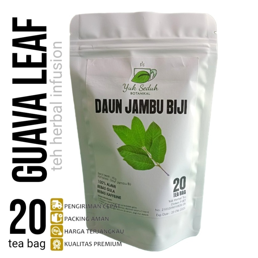 

TEH DAUN JAMBU BIJI / GUAVA LEAF TEA : 20 TEA BAG