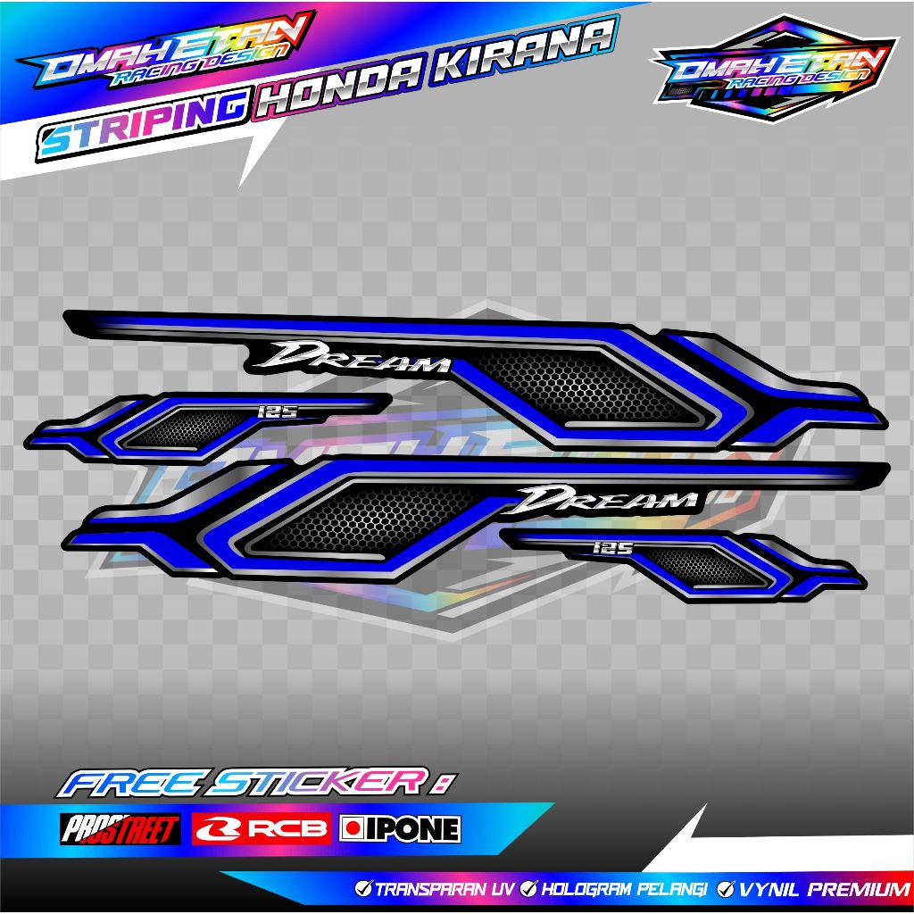 STRIPING VARIASI HONDA KIRANA 125 / STICKER LIST MOTOR KIRANA 125