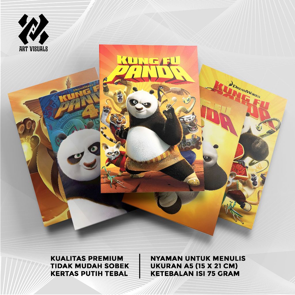 

Buku Tulis Custom Tema Kungfu Panda Terlengkap Termurah Model Bebas Pilih Foto / Buku Tulis Sekolah / Buku Catatan