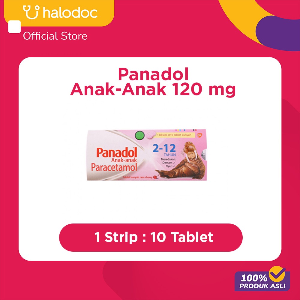 Panadol Anak-Anak 120 mg 10 Tablet Kunyah