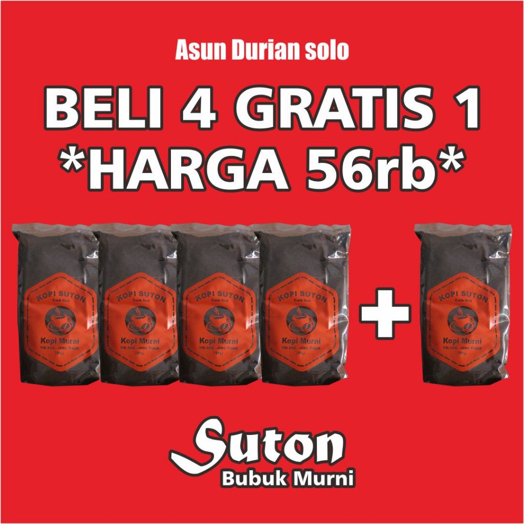 

Kopi Bubuk Suton Murni 250gr (Beli 4 Gratis 1)