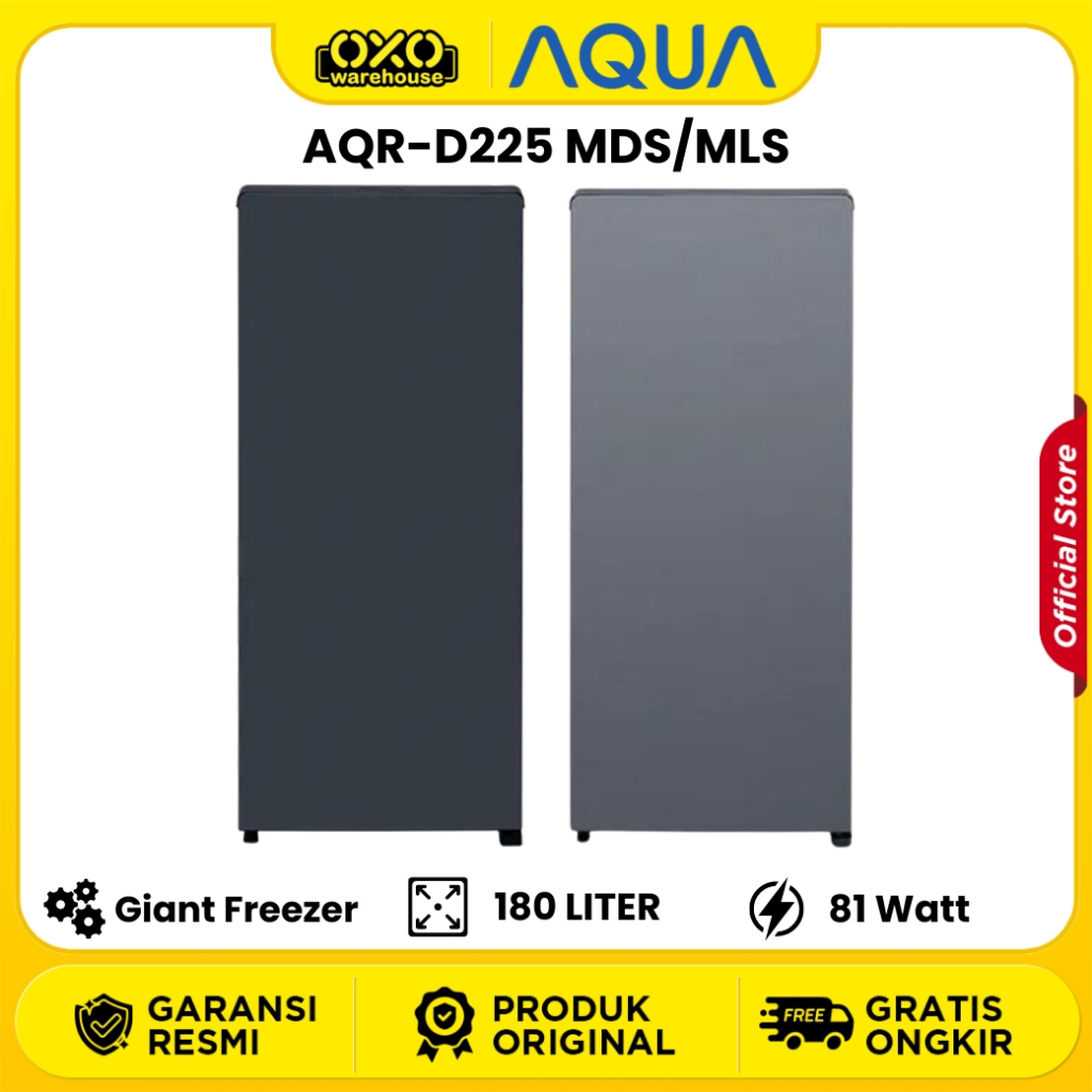 Aqua Kulkas 1 Pintu 180 L AQRD225 MDS MLS AQRD 225 MDS MLS