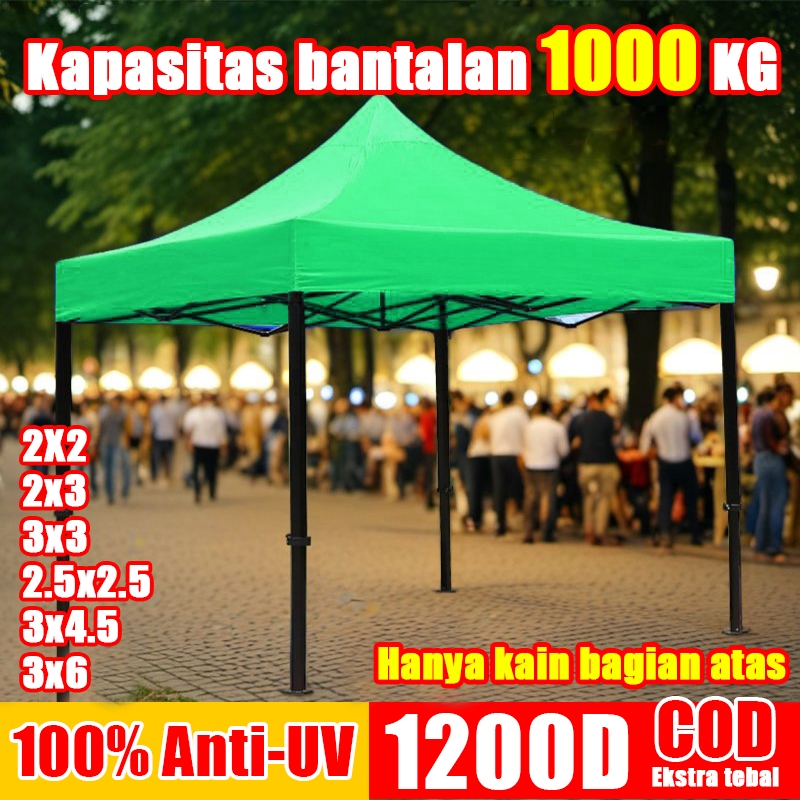 【100%Anti-UV】Terpal Tenda Atap Tenda Lipat tenda jualan Tenda Lipat kain tenda 1200D 2x2/2.5x2.5/2x3