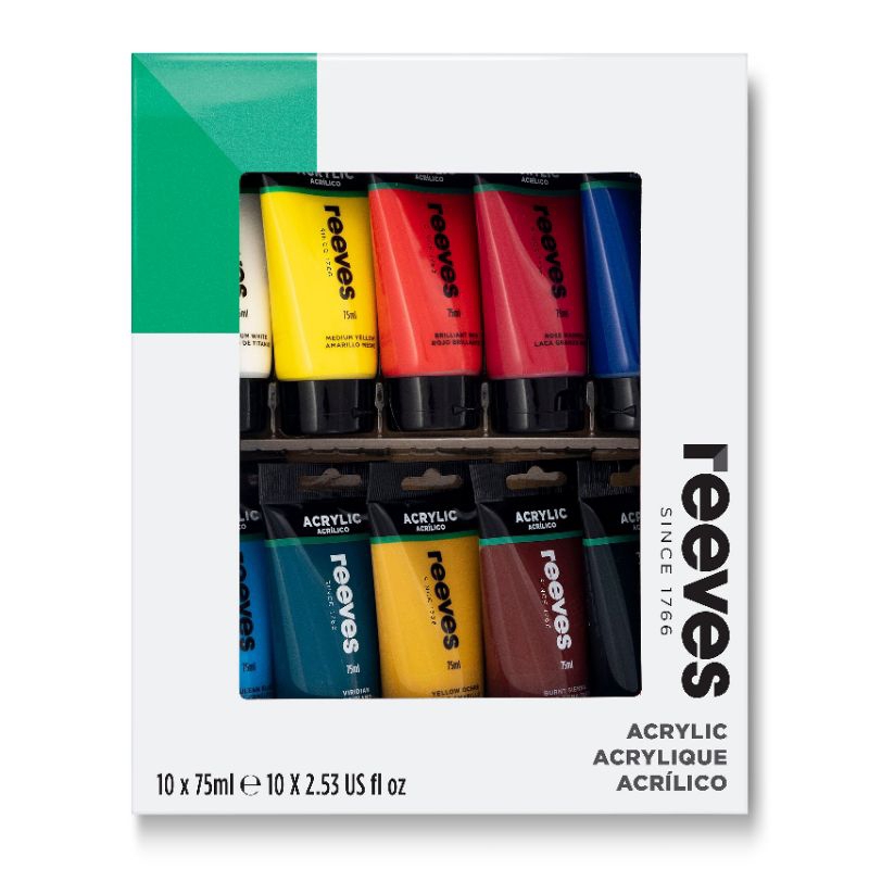 

Set Cat Akrilik 10Tube | REEVES 10X75ML