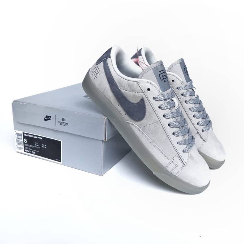 SEPATU NIKE BLAZER SB LOW REIGNING CHAMP 2.0 GREY SUEDE | BRAND NEW IN BOX | PROUD SNEAKERS OFFICIAL