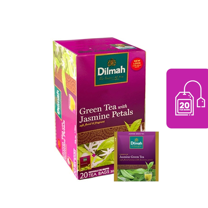 

Dilmah Green Tea with Natural Jasmine - Teh Celup (Foil Envelope 20s)