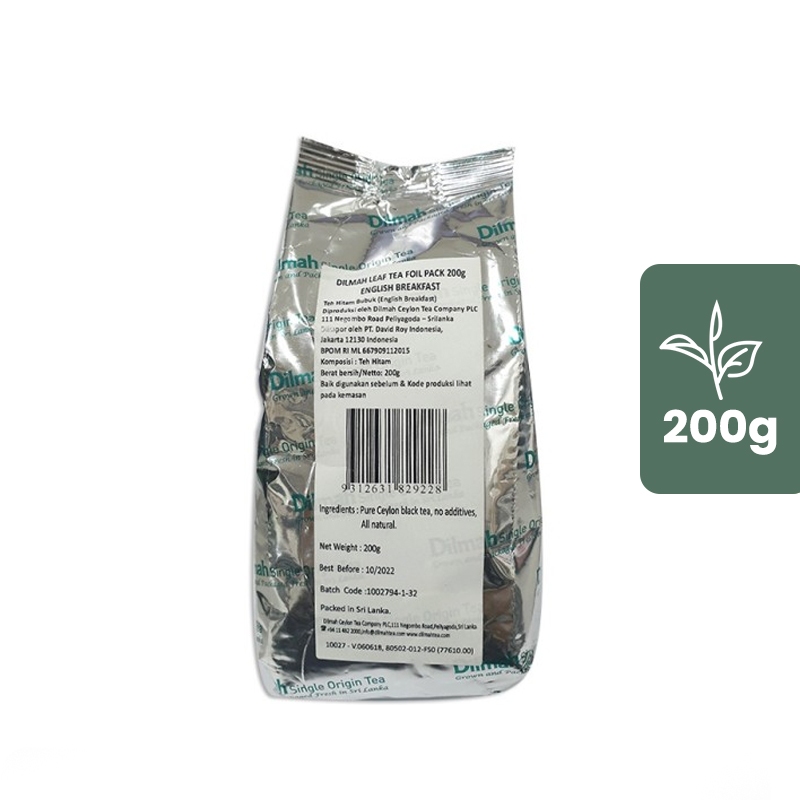 

Dilmah Leaf Tea Foil Pack English Breakfast - Loose Tea Daun Teh Kering 200gr
