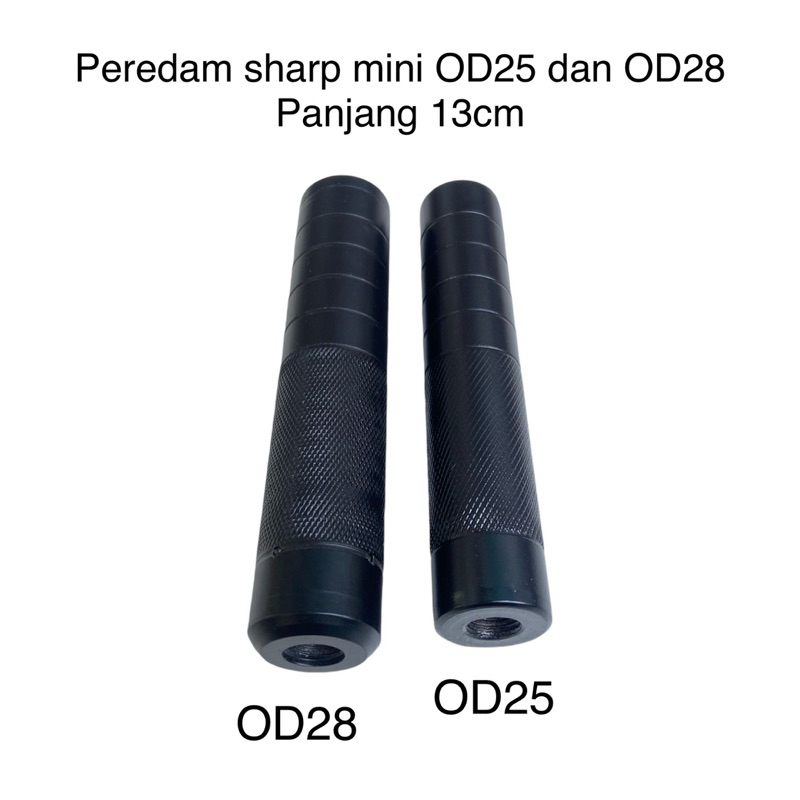 Peredam OD25 Dan OD28 hitam polos - Peredam mini