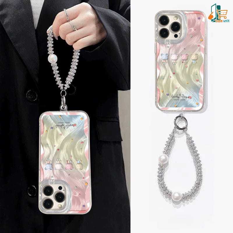 GL063 Gradient Feather Case Lucky Day With Charm Hardcase Casing Hp Compatible FOR XIAOMI REDMI NOTE