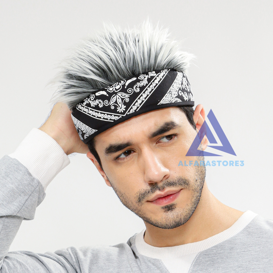 Scarf Rambut palsu cowok | Bandana Rambut Motif Paisley | Slayer Bandana Rambut Palsu Motif Paisley