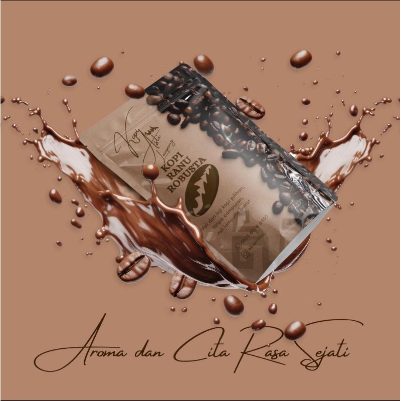 

Kopi bubuk 75g robusta Asli Lampung barat 100% no campuran