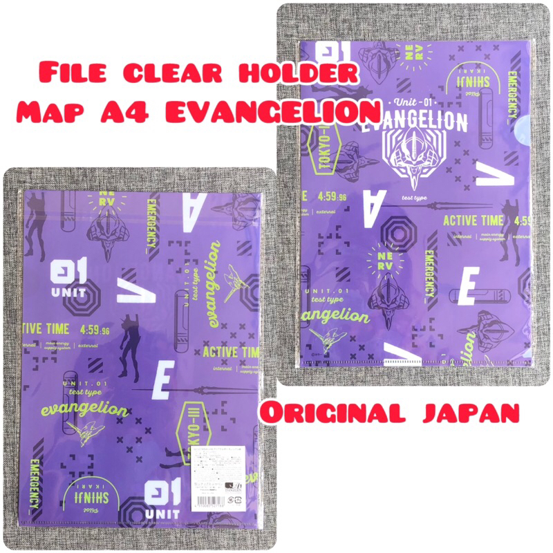 

file clear holder map A4 evangelion original japan