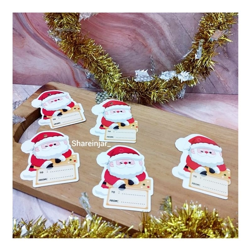 

Hangtag Merry Christmas Hiasan Kotak Hampers Kado Natal Isi 10pcs #C