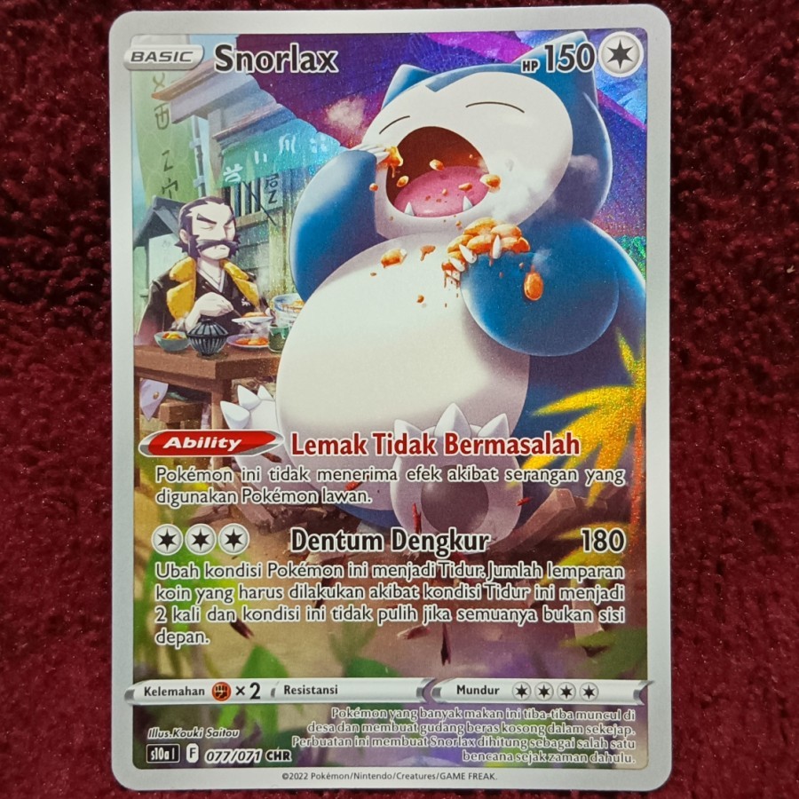 Snorlax CHR s10a - Pokemon TCG Indonesia foil holo
