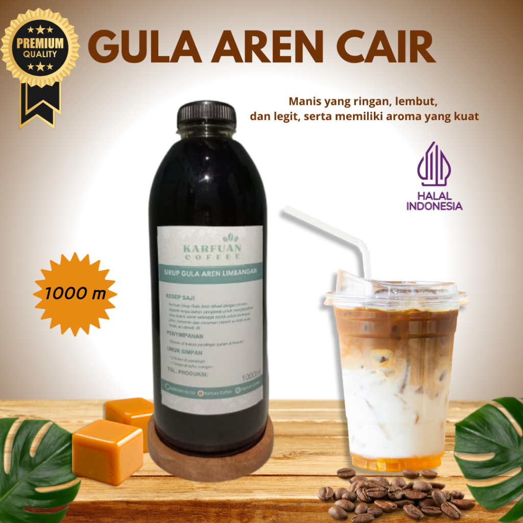 

Karfuan Gula Aren Cair 100% Premium Kemasan - 1000 ml