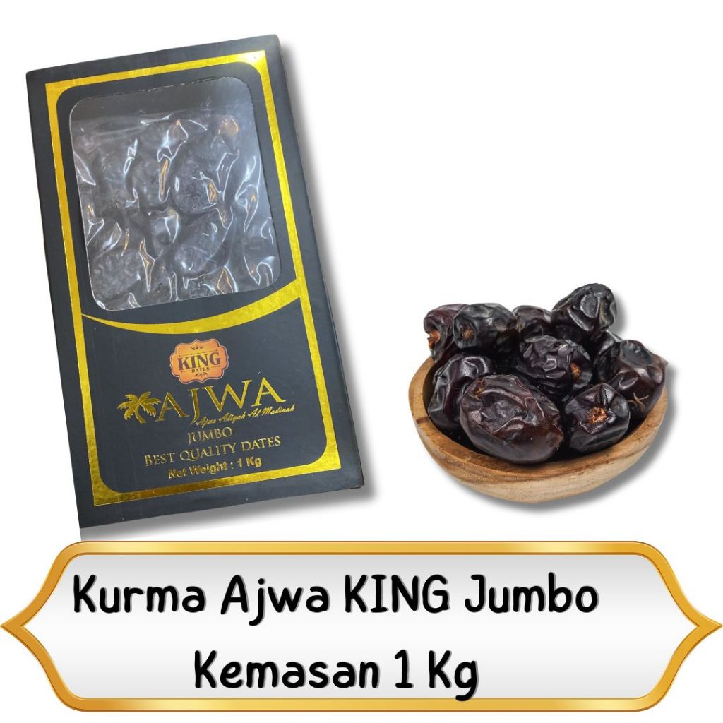 

OLEH OLEH HAJI DAN UMROH ASLI ORIGINAL KURMA AJWA KING JUMBO 1KG I KURMA AJWA SYIFA HERBAL I KURMA AJWA AL MADINAH 1KG KESUKAAN NABI