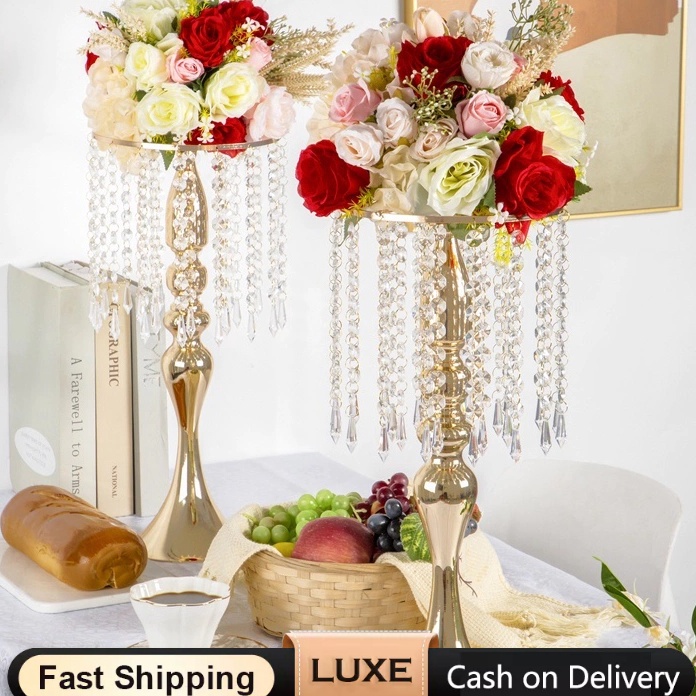 Top MmumCOD Vas bunga hiasan dekorasi ruang tamu mewah pajangan lemari kaca luxurious wedding vase d