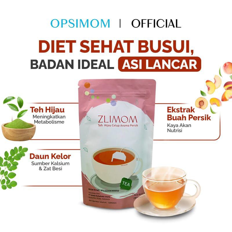 

ZLIMOM ORIGINAL TEH CELUP AROMA PERSIK ISI 30