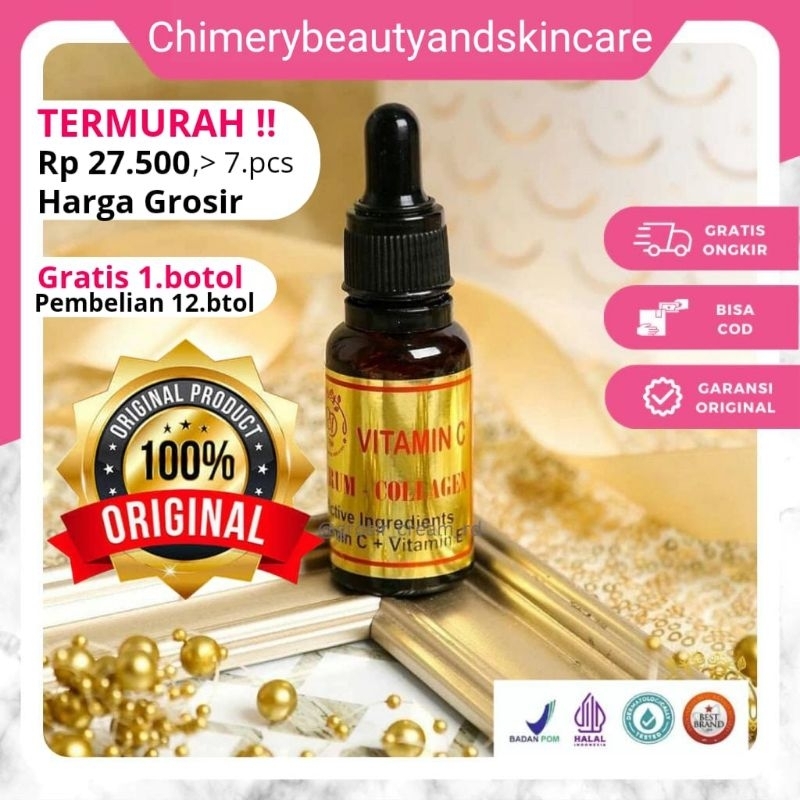 SERUM RD RDE GLOW RINNA GOLD RINNA DIAZELLA  VITAMIN C + VITAMIN E + COLLAGEN (1000% ORIGINAL)