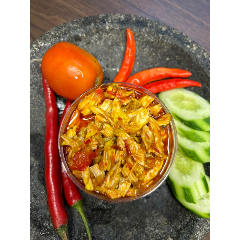 

Sambel ayam suwir home made sambal ayam suwirenak sambal ayam suwir ready terus ukuran 150gr