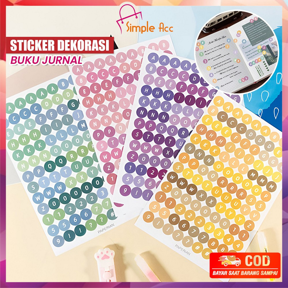 

DO-C1121 Stiker Alphabet Huruf Angka Deco Aesthetic Dekorasi Buku Jurnal / Sticker Alfabet DIY Scrapbook Planner Diary / Stiker Huruf Angka