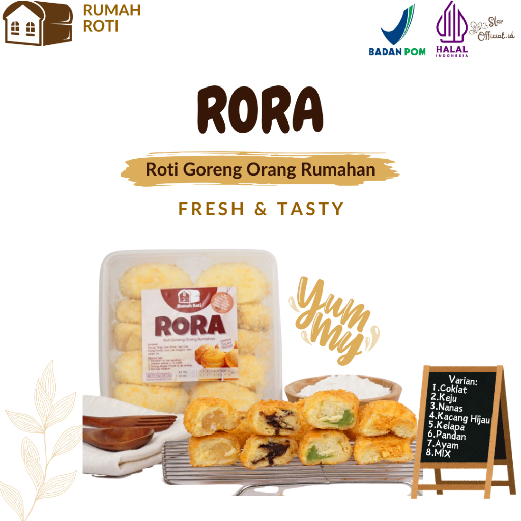 

Roti Frozen food - Roti Goreng Paket Hemat (3) 30 pcs - MIX