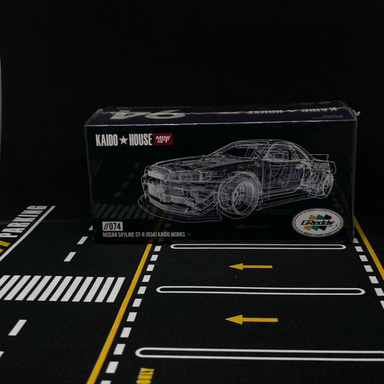 Mini GT x Kaido House 074 Nissan Skyline GTR R34 Kaido Works V1 Greddy.