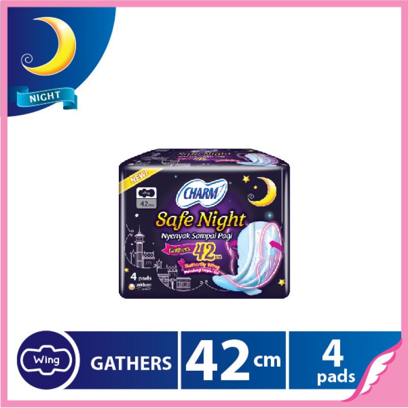Charm Pembalut Safe Night 42 cm Gather
