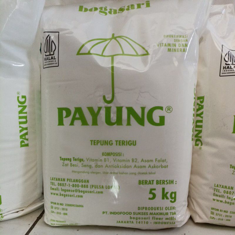 

TEPUNG TERIGU PAYUNG 5KG KEMAS.