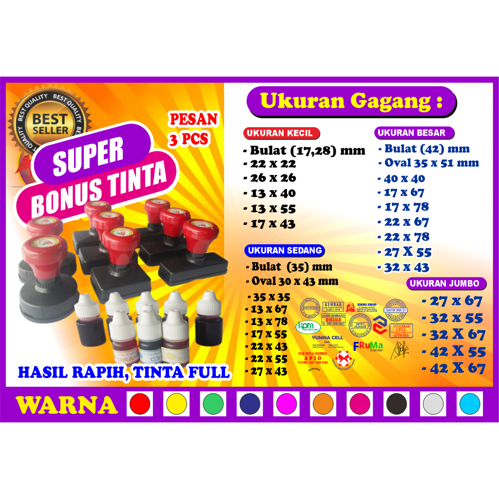 

STEMPEL WARNA OTOMATIS MURAH