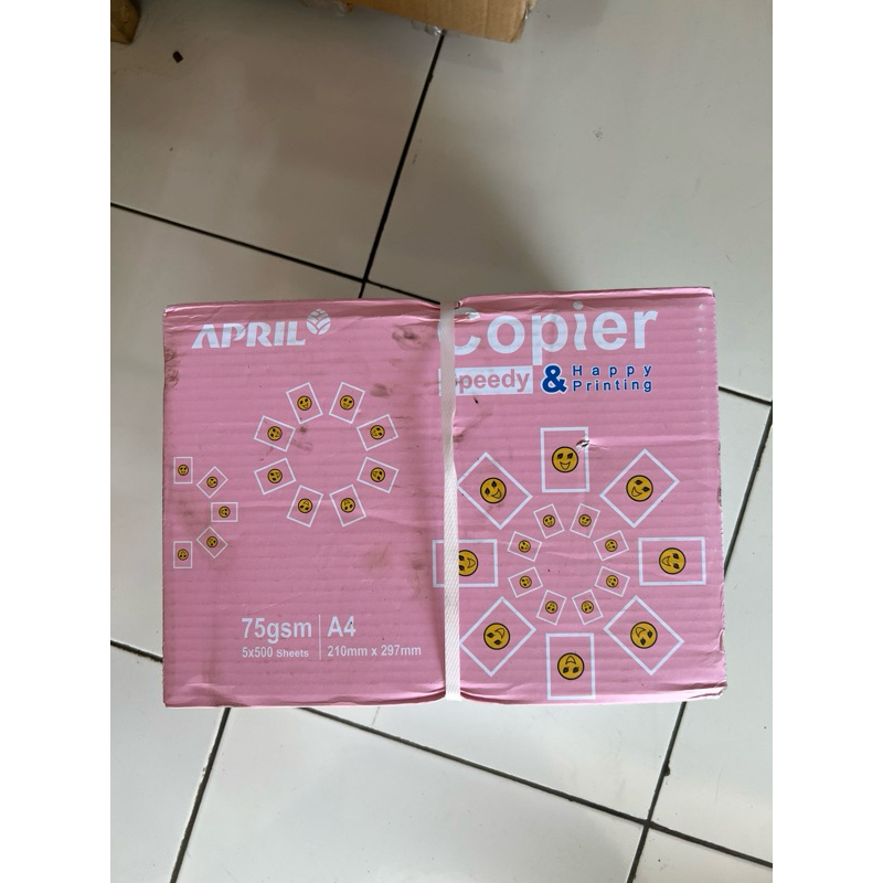 

Kertas A4 April Copier 75gsm/dus (ISI 5 RIM)