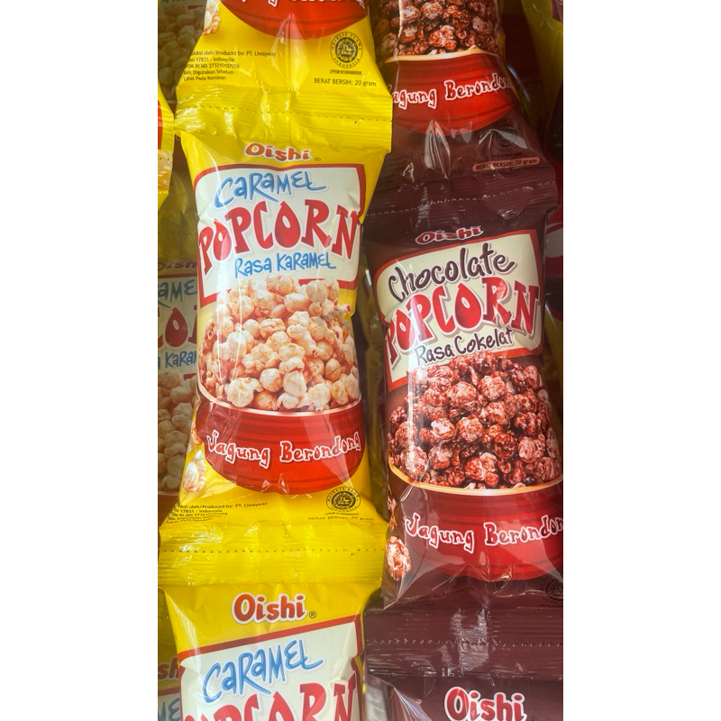 

Oishi Popcorn 10pcs / Oishi popcorn renceng / Popcorn murah / Berondong Jagung