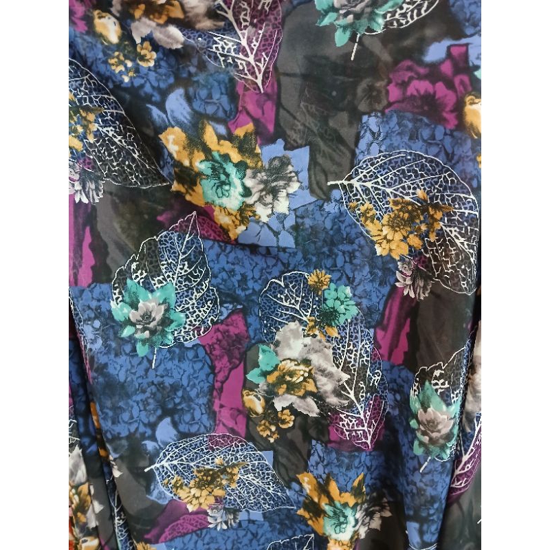 Kain/Bahan Ceruty babydoll motif kembang//Ceruty motif bunga//Kain ceruti meteran