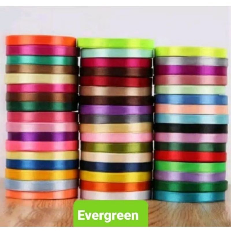 

ROLL Pita Satin 1/4 inch | Pita Satin 0,6cm | Pita Souvenir | Pita Kado Warna Warni
