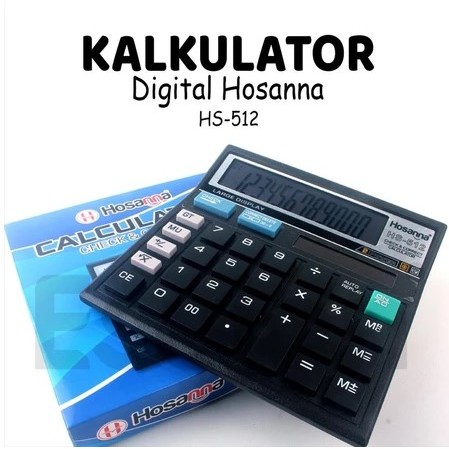 

[MaxMart] Kalkulator Elektronik Hosanna 12DIGIT / Kalkulator HS-512 / CHECK & CORRECT