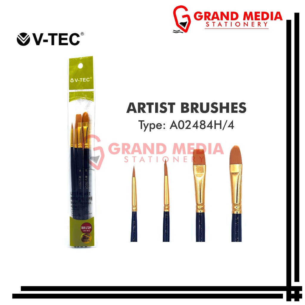 

[GRAND MEDIA] KUAS CAT AIR / CAT MINYAK / BRUSH / LUKIS / ACRYLIC / V-TEC A0248H/4