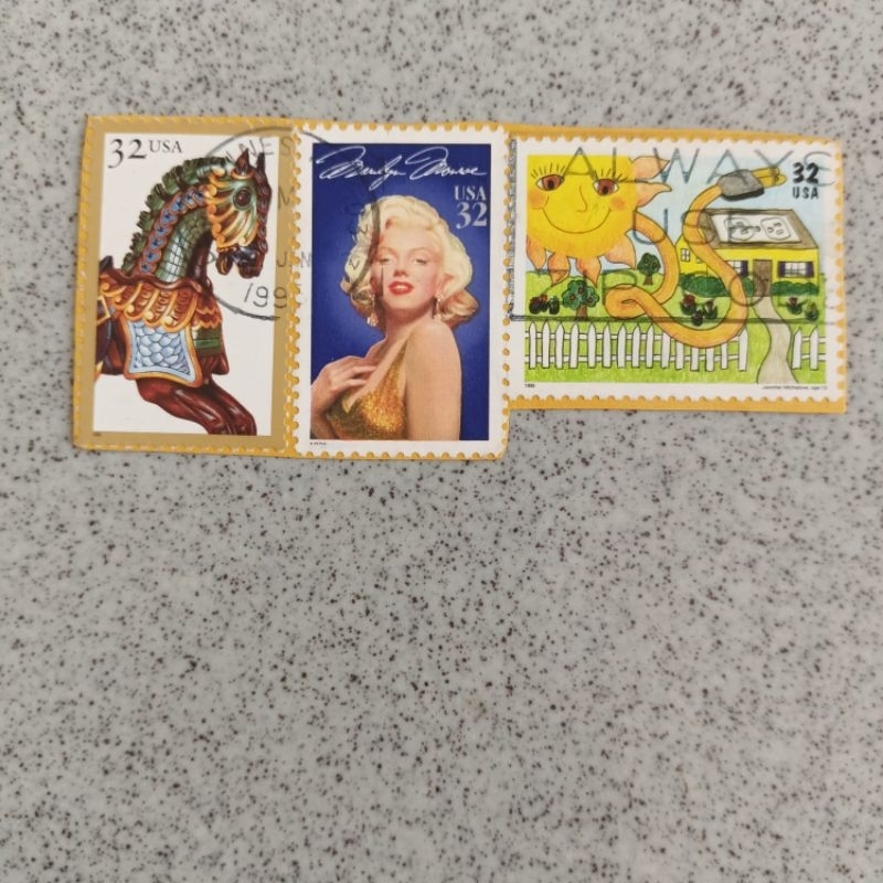 

perangko used USA Maryln monroe Kuda kayu sun 32