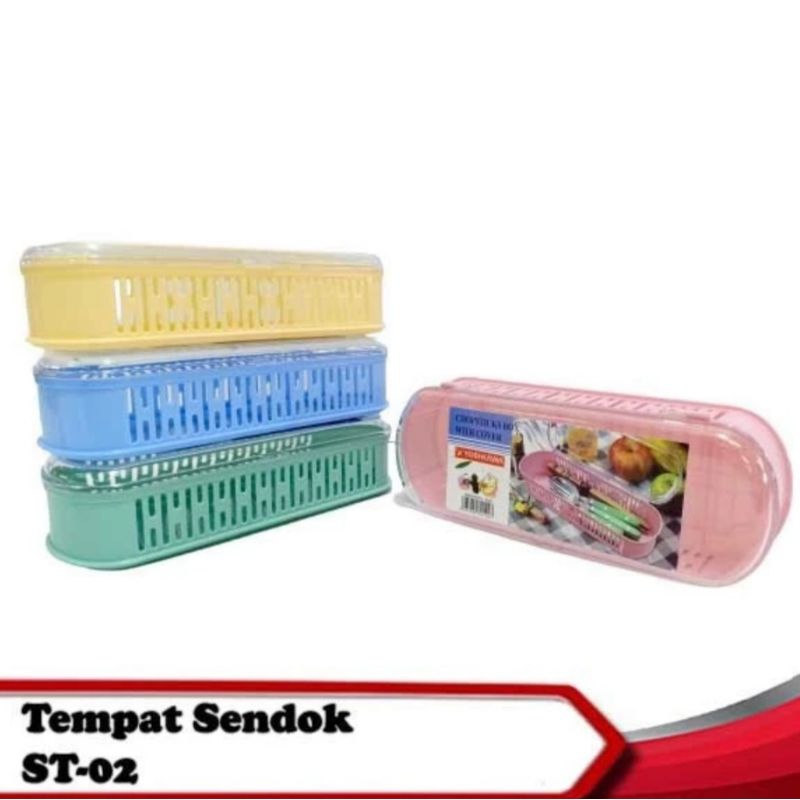 Tempat Sendok Garpu Tutup KOREA YOSHIKAWA/ Tempat Sendok Korea Lebar YOSHIKAWA ST-02