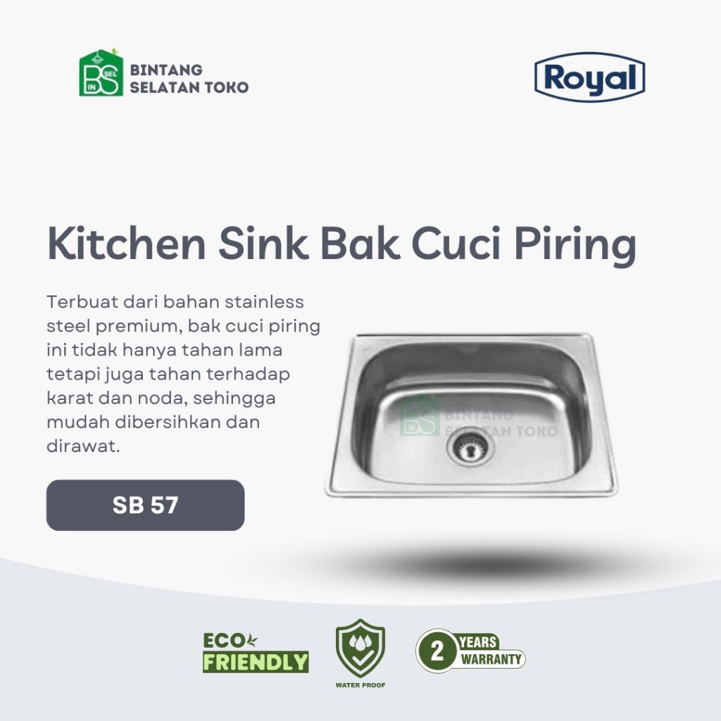 BAK CUCI PIRING ROYAL KITCHEN SINK SB57 SB 57