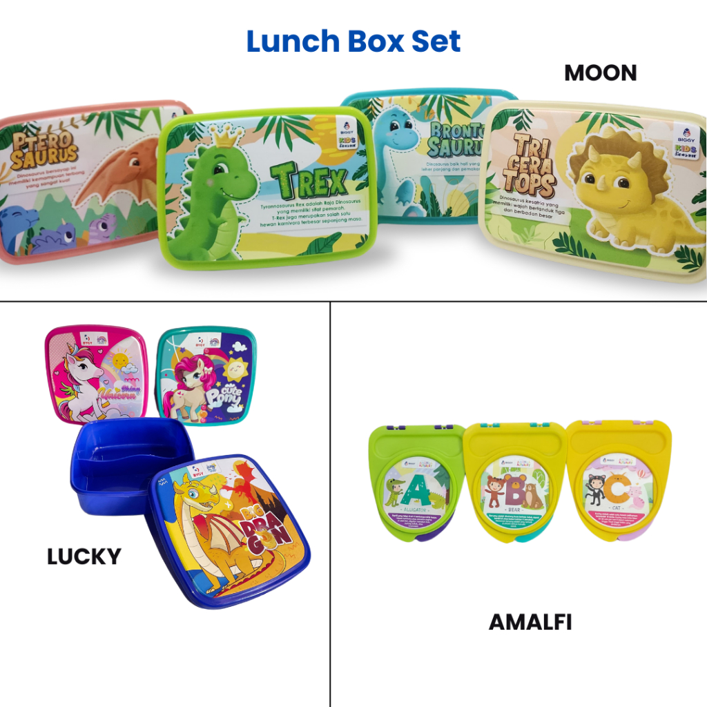 Lunch Box MOON Lunch Box KONI Lunch Box OWL Lunch Box Amalfi Biggy Alphabet Lunch Box Lucky (FREE PA